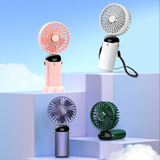 Mini Ventilateur Portable 5 Vitesses – Rechargeable & Multifonction