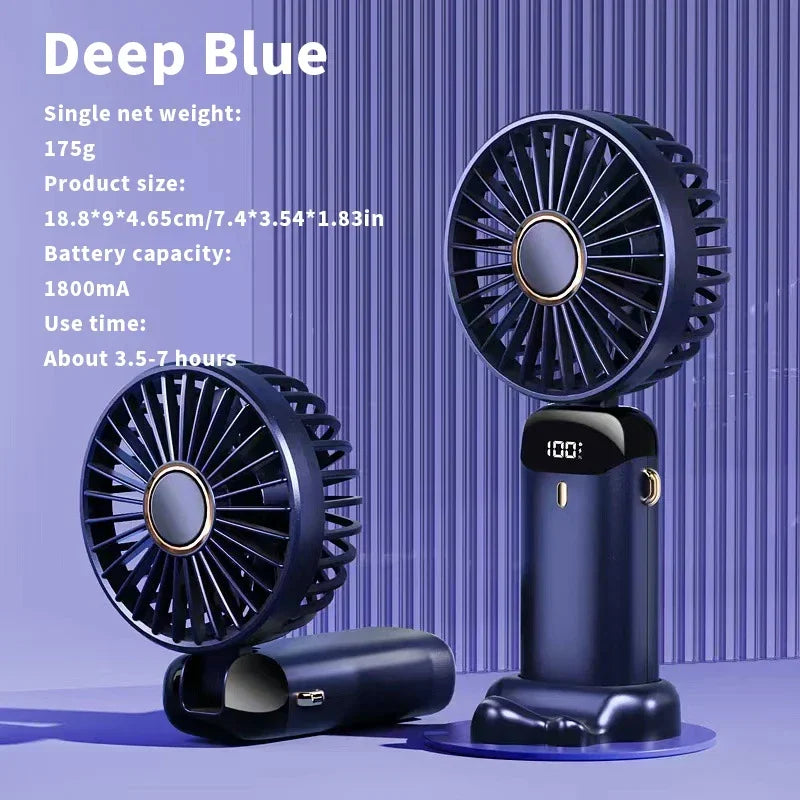 Mini Ventilateur Portable 5 Vitesses – Rechargeable & Multifonction