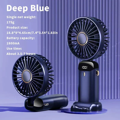 Mini Ventilateur Portable 5 Vitesses – Rechargeable & Multifonction