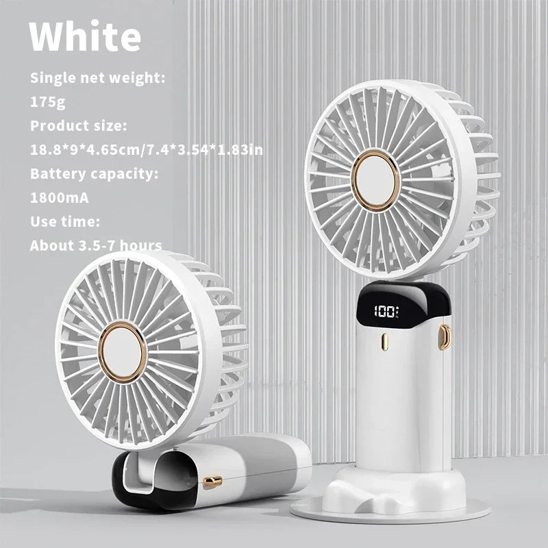 Mini Ventilateur Portable 5 Vitesses – Rechargeable & Multifonction
