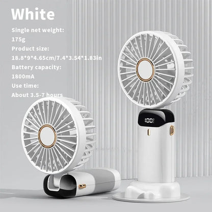 Mini Ventilateur Portable 5 Vitesses – Rechargeable & Multifonction