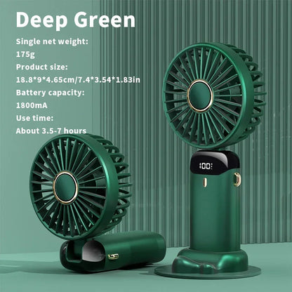 Mini Ventilateur Portable 5 Vitesses – Rechargeable & Multifonction